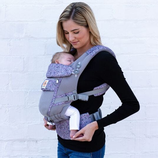 Porte Bébé - BreathBabyBag™ - Mauve Lavande - Le Petit Colimaçon