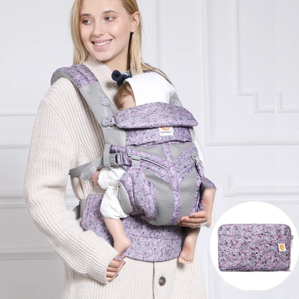Porte Bébé - BreathBabyBag™ - Mauve Lavande - Le Petit Colimaçon