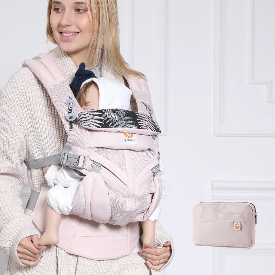 Porte Bébé - BreathBabyBag™ - Rose Maille - Le Petit Colimaçon