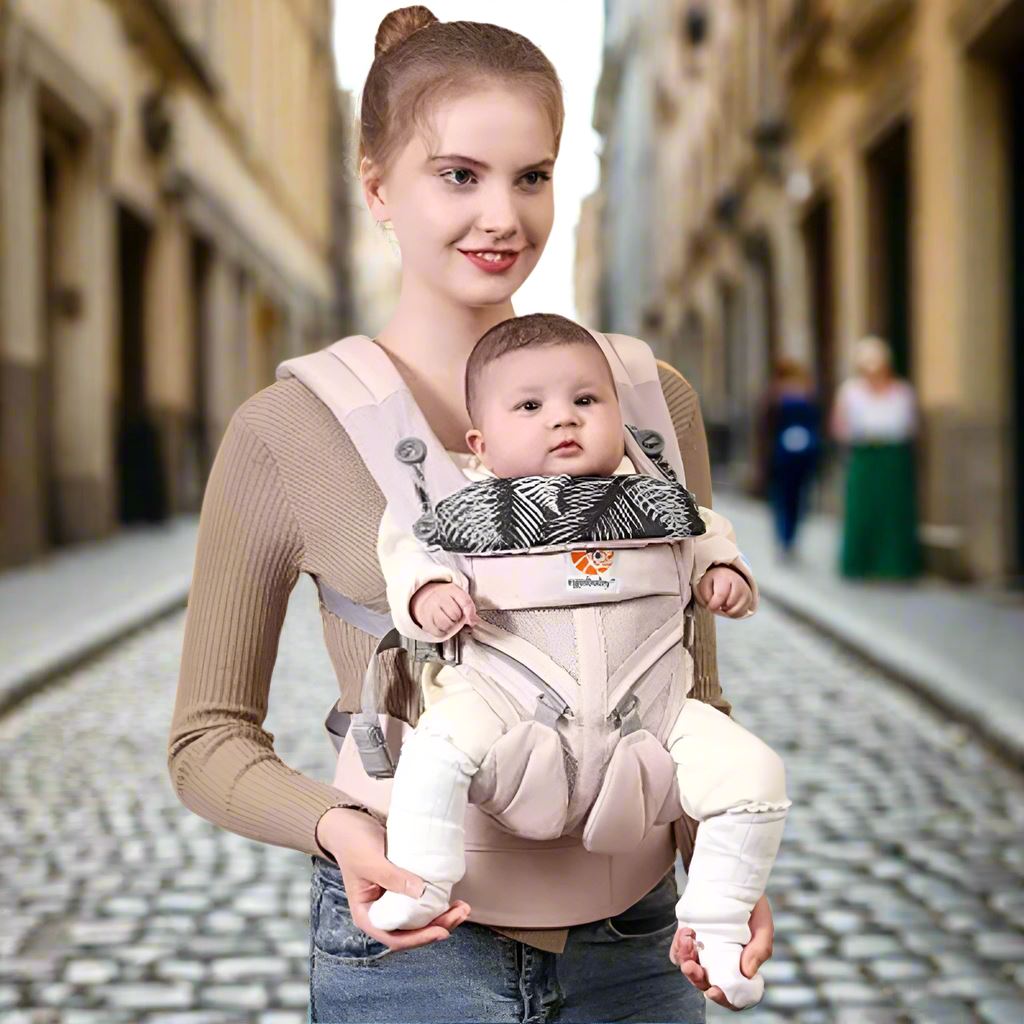 Porte Bébé - BreathBabyBag™ - Rose Maille - Le Petit Colimaçon