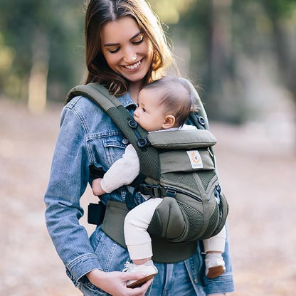 Porte Bébé - BreathBabyBag™ - Vert Olive - Le Petit Colimaçon